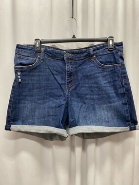 Kut from the Kloth womens shorts jeans size 18 Chloe boyfriend dark wash rolled